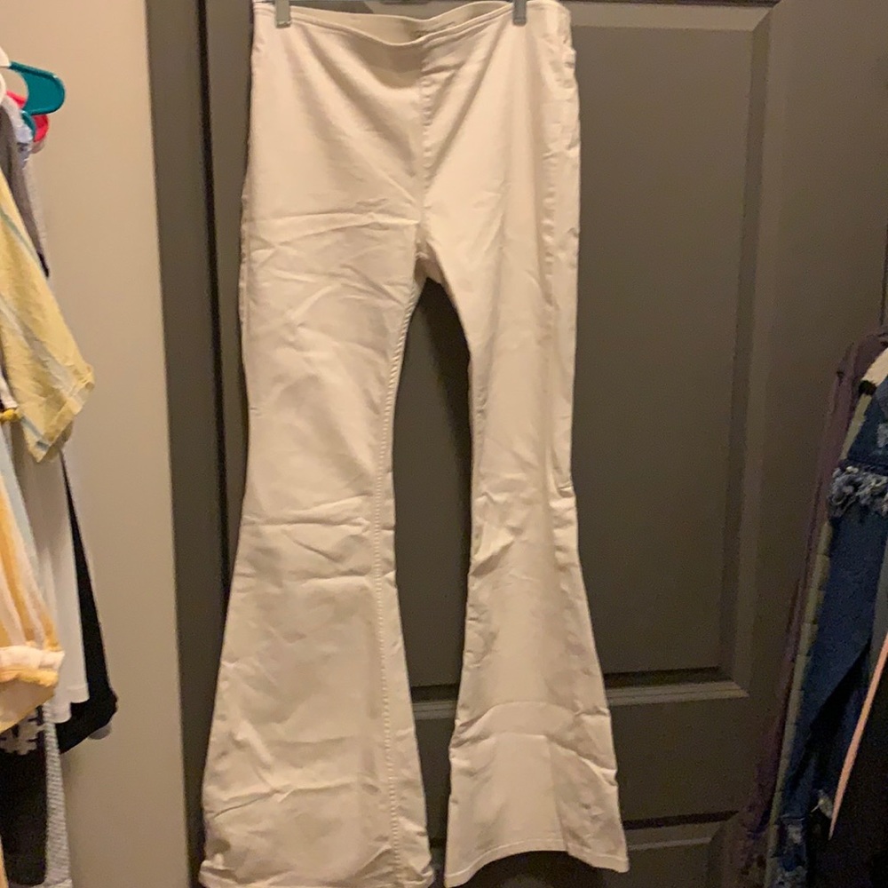 White jeans from free people
